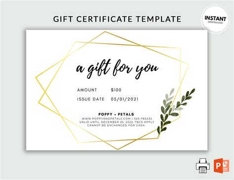 Printable Gift Certificates Templates