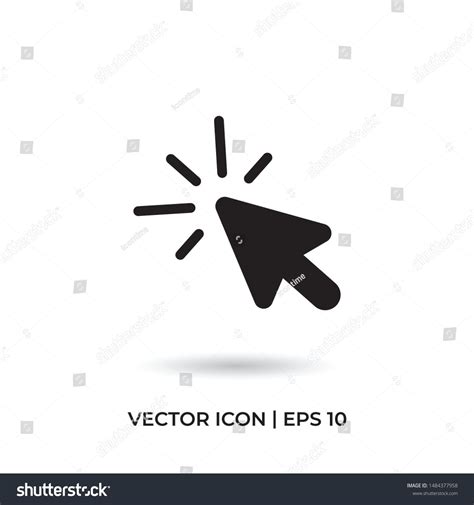 Click vector icon in modern design style for web site and mobile app # ...