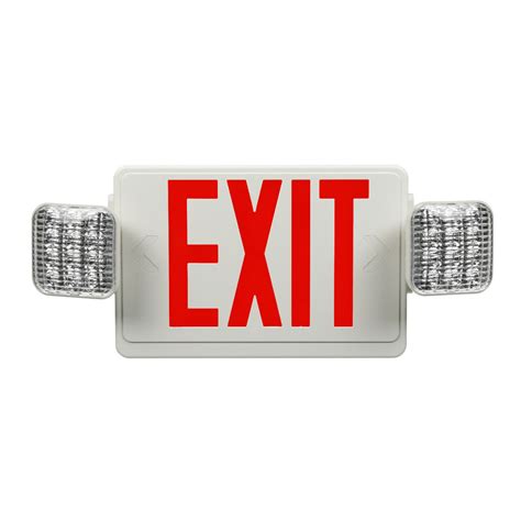 Mini Red LED Exit Sign Emergency Combo with Directional Lights