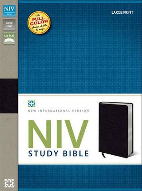 Study Bible-NIV-Large Print by Zondervan, Bonded Leather, 9780310437574 ...