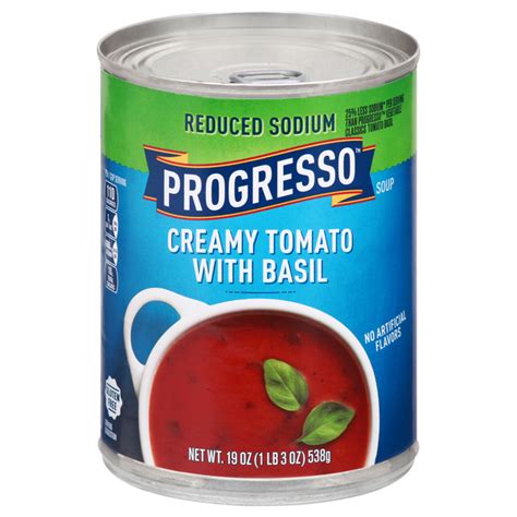 Save on Progresso Creamy Tomato with Basil Soup Reduced Sodium Gluten ...