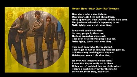 Karaokê - The Moody Blues - Dear Diary (1969) - YouTube