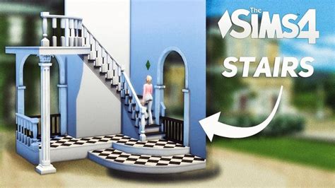 Functional Stairs Tricks • Tutorial (No CC) the Sims 4 | Speed build ...