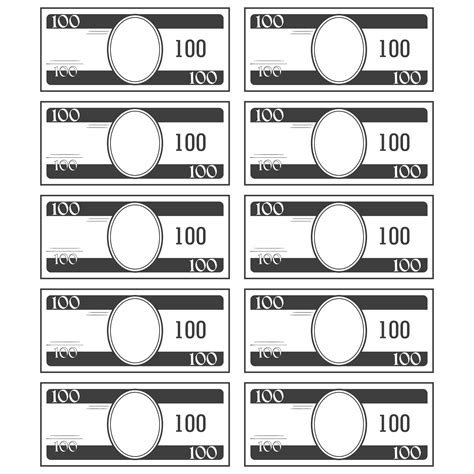 Play Money Template Printable