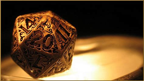 closeup, D20, Gold, Dungeons and Dragons, Dice, Numbers Wallpapers HD ...