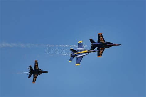 Group of Military Jets in Formation Performing in the Sky at an Air ...