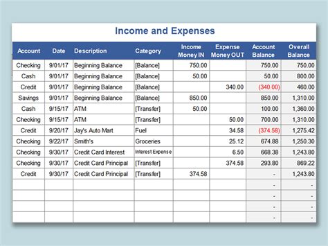 EXCEL of Income and Expense.xlsx | WPS Free Templates