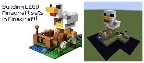 Building LEGO Minecraft Sets in Minecraft