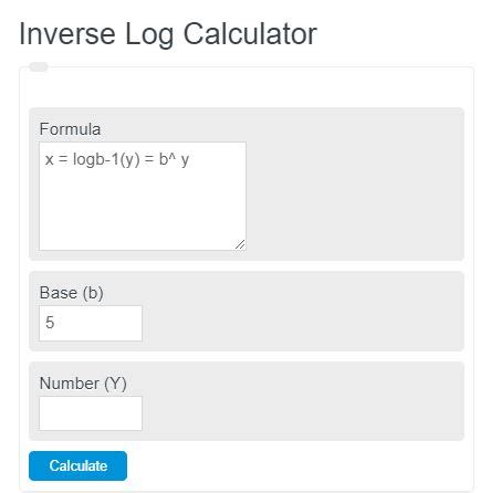 Inverse Log Calculator - Calculator Academy