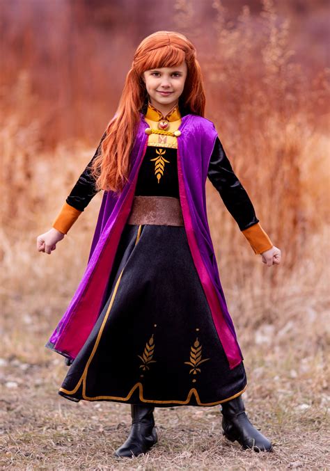 Frozen 2 Anna Girls Deluxe Costume | Princess Costumes for Girls