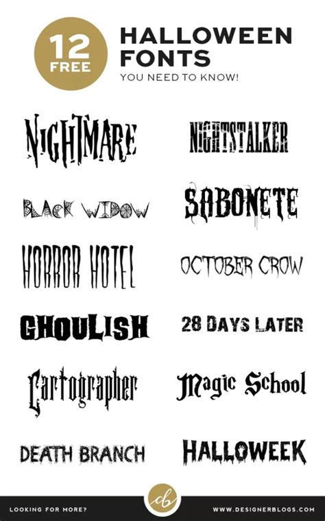 12 Unique & Free Halloween Fonts You Need to Know! - Designer Blogs