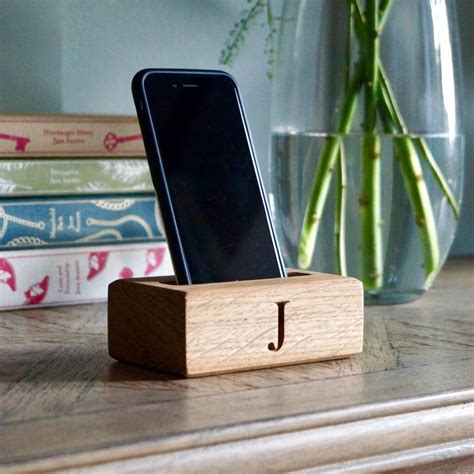 Personalised Wooden Phone Holders By Traditional Wooden Gifts