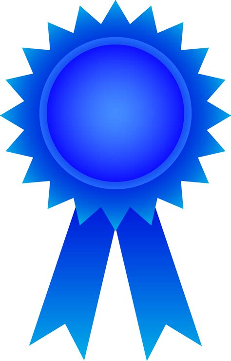 Blue Award Ribbon - Free Clip Art