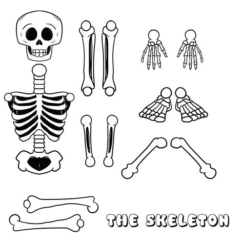 10 Best Large Printable Skeleton Template | Skeleton template ...