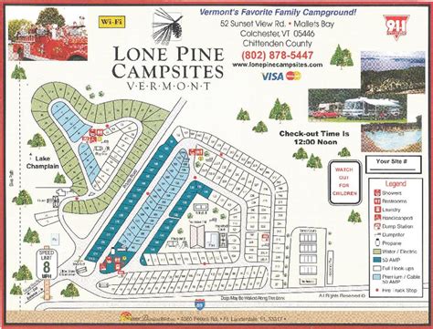 the map for lone pine campsites in vernon, bc is shown on this page