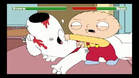 Stewie vs Brian...with healthbars - YouTube