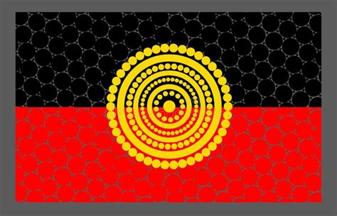 Aboriginal Flag Design Illustrated Aboriginal Style Flag Design ...