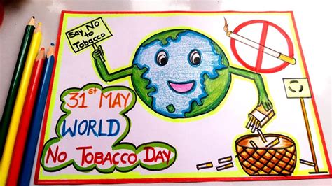 No Smoking Day Drawing Anti Tobacco Day Poster No Smoking Day Poster ...