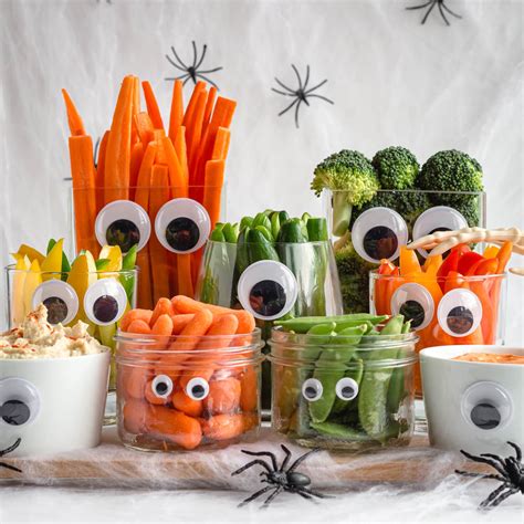 Easy Monster Halloween Veggie Tray (plus more ideas!) | Maple + Mango