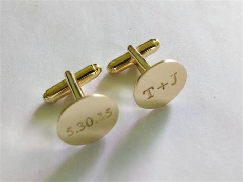 Personalized Wedding Cufflinks,Gold Cufflinks For Groom,Initials And ...