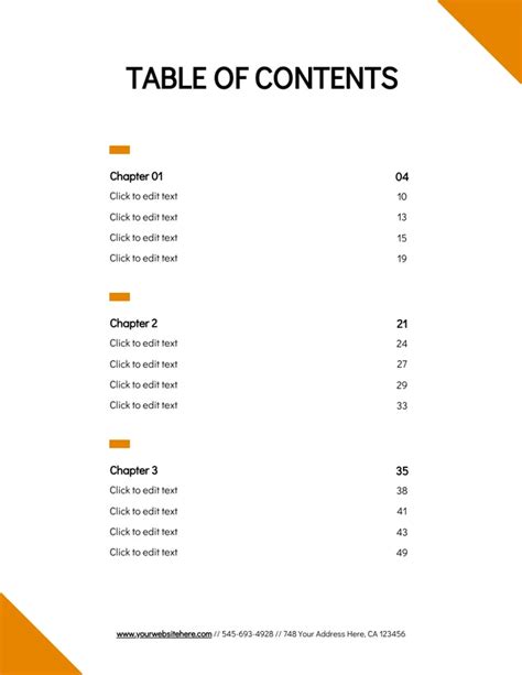 Blank Editable Book Table of Contents Template - Venngage