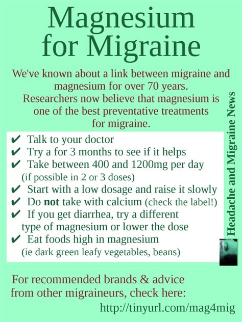 type of magnesium for migraines