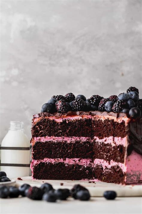 Layered Blueberry Chocolate Cake - Stephanie's Sweet Treats