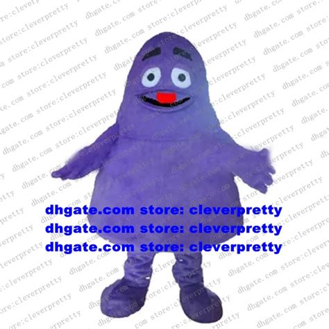 Grimace Purple Monster Maskot Kostümü Yetişkin Karikatür Karakter ...