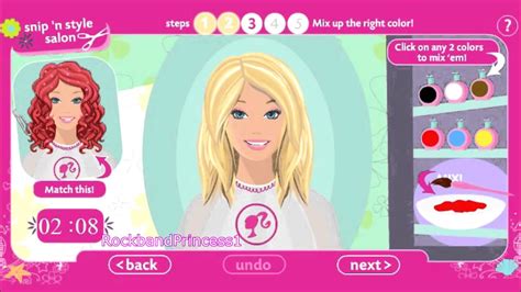 Barbie Online Games Barbie Hair Salon Game - YouTube