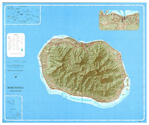 Rarotonga Island Map