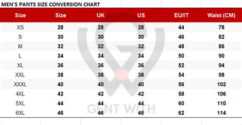 Men's Size Conversion Chart - Convert US to EU, UK Size | GentWith