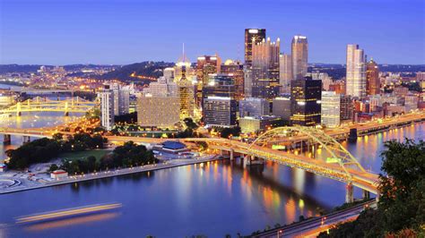 Free photo: Pittsburgh Winter Skyline - Bridge, Buildings, Glass - Free ...