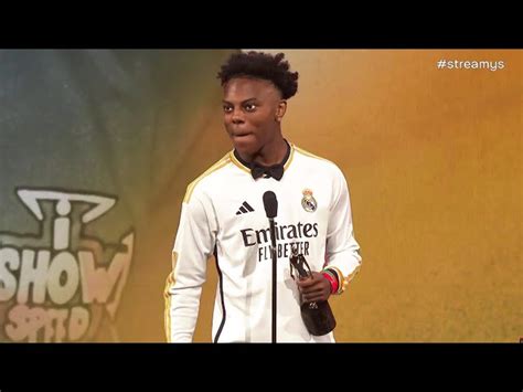 "Huge shout-out to... Ronaldo" - IShowSpeed's acceptance speech at ...