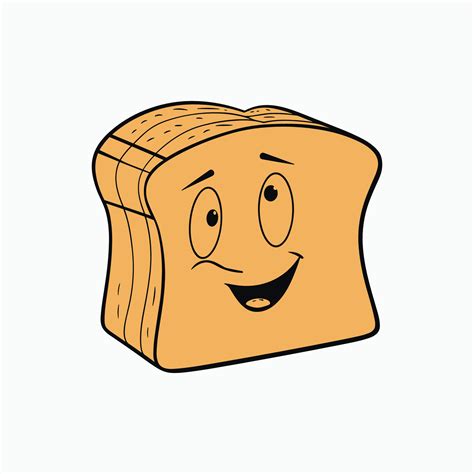 happy bread face vector illustration 26534084 Vector Art at Vecteezy