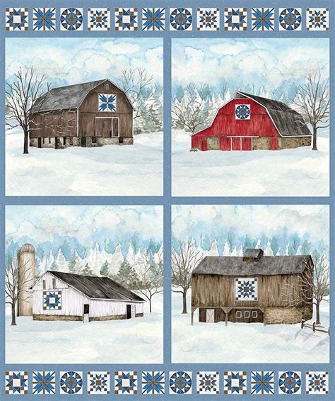 Riley Blake Winter Barn 36 Quilt Panel