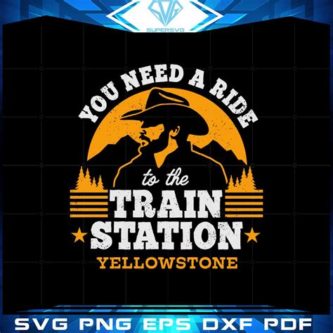 Yellowstone Train Station Svg For Cricut Sublimation Files