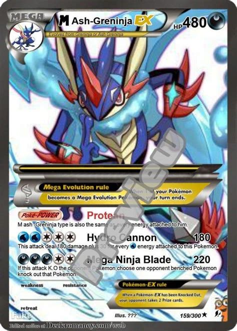 M Ash Greninja Ex Pokemon Card - Etsy | Pokemon cards, Pokemon cards ...