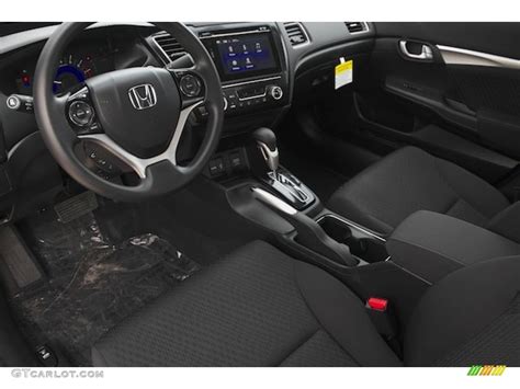 Black Interior 2015 Honda Civic EX Sedan Photo #101565650 | GTCarLot.com