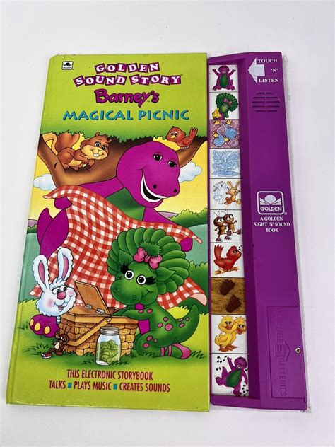 Touch And Play Barney Hardcover Book 1993 Interactive | eBay