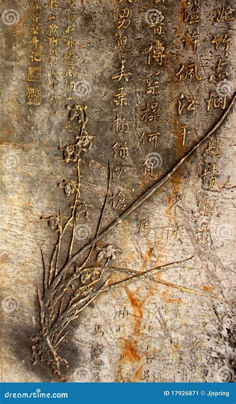 Ancient Chinese Calligraphy Stock Image - Image: 17926871