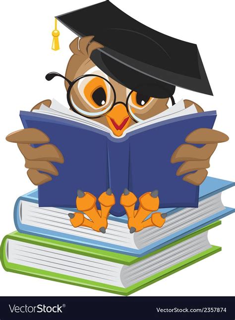 Wise owl reading book. Illustration in vector format. Download a Free ...