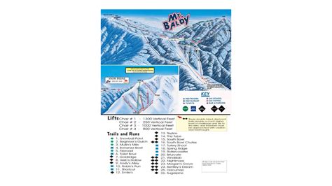 Mount Baldy Ski Map And Resort Information - Free Piste Map