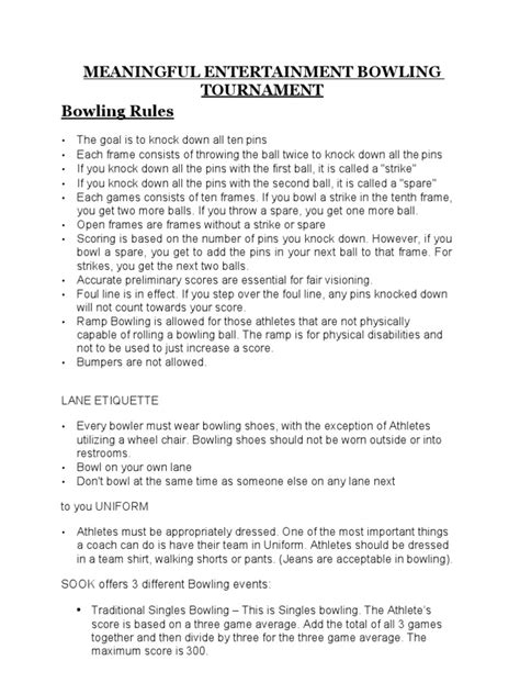 Bowling Rules | PDF