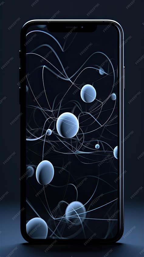 Premium AI Image | Floating 3d wireframe shapes wallpaper for the phone