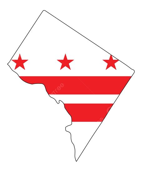 Washington Dc Outline Map And Flag Dc Art Seat Vector, Dc, Art, Seat ...