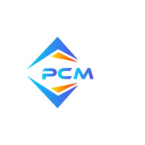 PCM abstract technology logo design on white background. PCM creative ...