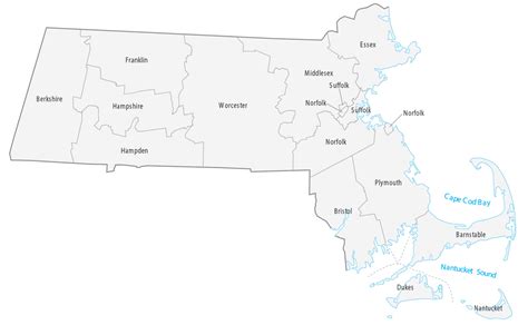 Map of Massachusetts - Cities and Roads - GIS Geography