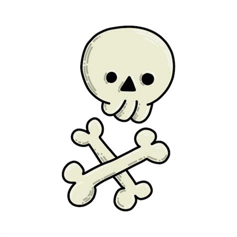 Premium Vector | Cute skeleton skull and bones funny drawing cartoons ...