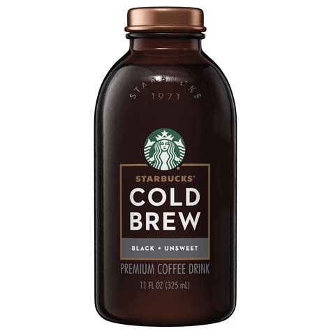 Starbucks Cold Brew, Black Unsweetened Coffee, 11 oz Glass Bottle ...