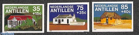 Stamp 1982, Netherlands Antilles Culture 3v, imperforated, 1982 ...